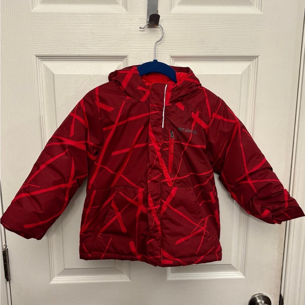 COLUMBIA Lightning Lift jacket, red snow/rain coat, Kids size 4 T